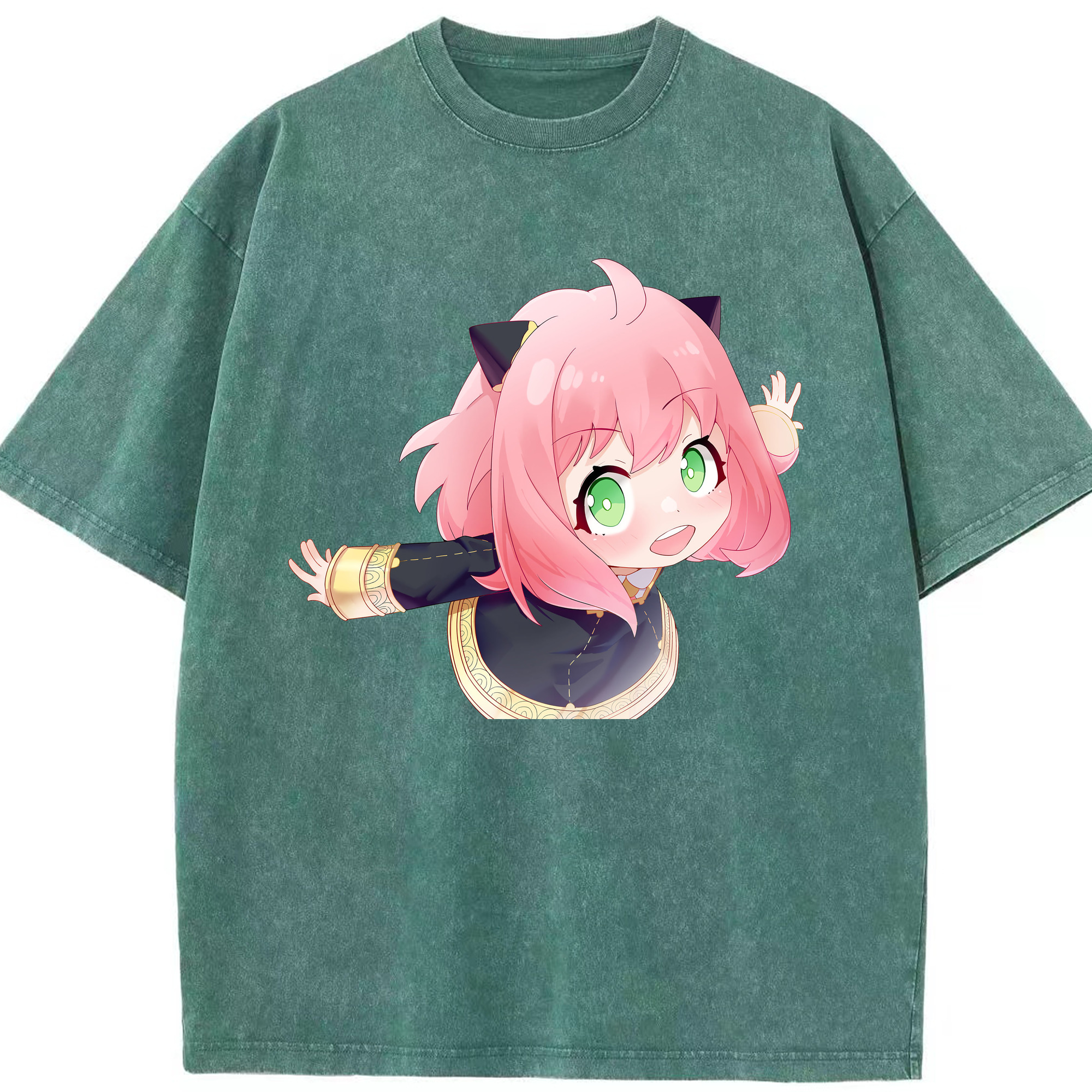 （画像用） SPY×FAMILY间谍家家酒 綿100% ヴィンテージ風 半袖Tシャツ（フロントプリント）